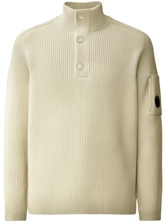 C.P. Company Full Rib Cotton Lens Crewneck Sweater