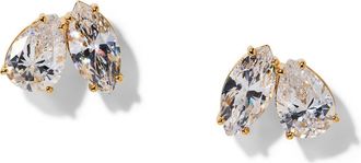 Nadri Everleigh Cubic Zirconia Stud Earrings in Gold at Nordstrom