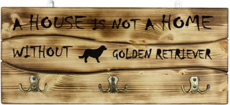 OEM Golden Retriever - Percha Con Perro, Expositor De Medallas, Decoraci&oacute;n Del Hogar De Art-dog