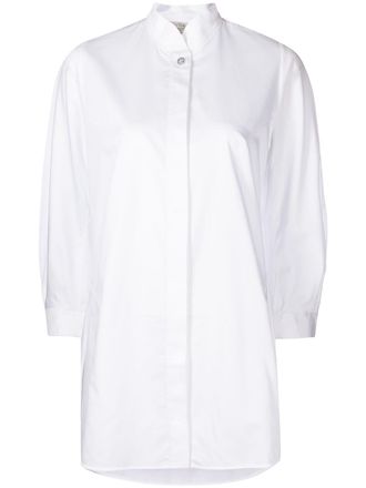 Shiatzy Chen cotton mandarin-collar shirt - women - Cotton - 38 - White