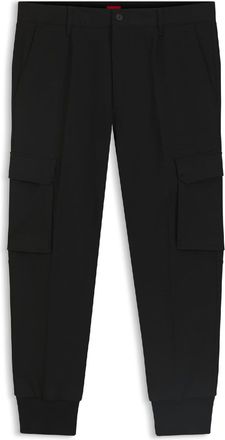 HUGO BOSS Mens Hugo Glavin241 Slim Fit Cargo Trousers in Black