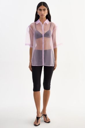 LaMarque Manda | Sheer Shirt in Lilac at Nordstrom, Size Xx-Small