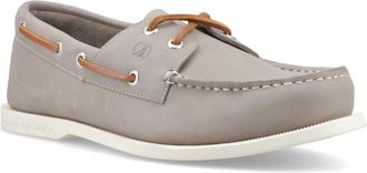 Sperry Top-Sider Tacoma 2 Eye Boat Leather Mens Grey Shoes - Size UK 10