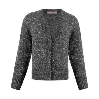 D.exterior Cardigans, female, Gray, Size: S maglieria e felpe poliestere
