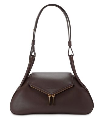 Amina Muaddi Leather Gemini Shoulder Bag