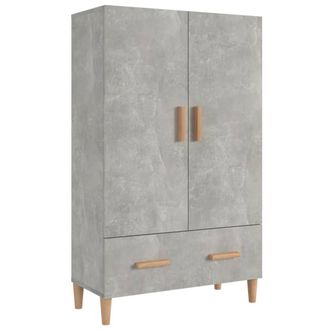 Berkfield Home Highboard Concrete Grey 70x31x115 cm Engineered Wood | Size: 70 x 31 x 115 cm
