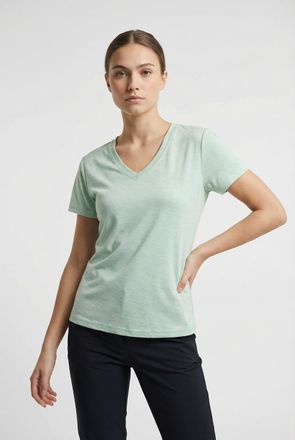 Only Play Trainingsshirt ONLY PLAY ONPCORE LIFE VN SS REG TEE NOOS, Damen, Gr. XL, surf spray detail:melange, Single Jersey, Obermaterial: 96% Polyester, 4% Ela