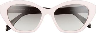 Alexander McQueen Alexander McQueen 54mm Cat Eye Sunglasses in Pink at Nordstrom
