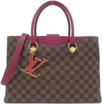 Louis Vuitton Pre-owned Riverside Handtas - Dames - Vintage Handtas - Bruin - ONE Size - Leer - Vintage
