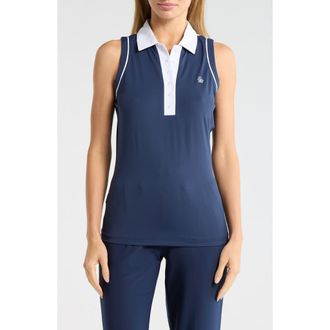 Original Penguin Sleeveless Colorblock Golf Polo in Black Iris at Nordstrom Rack, Size X-Large