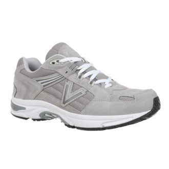 Vionic M 23Walk 2.0 Suede Textile Mens Fashion Trainers - Light Grey - Size:UK 11