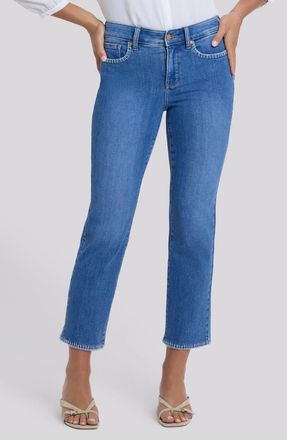 NYDJ Marilyn Blanket Stitch Detail Ankle Jeans in Blue Paradise at Nordstrom, Size 00P