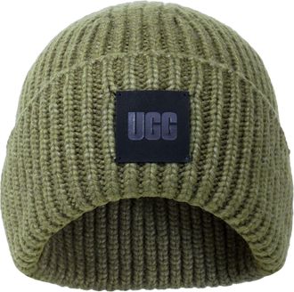 UGG Womens Chunky Rib Beanie, Burnt Olive, One Size