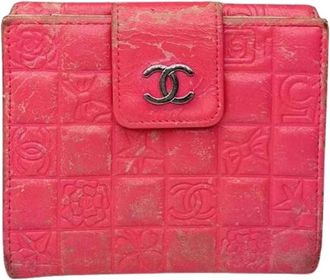 Chanel Pre-owned Wallets, female, Pink, Size: ONE SIZE Pre-owned Vintage Wallet