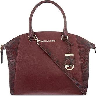 Michael Kors Michael Michael Kors Snake Skin Burgundy Tote Bag Size M