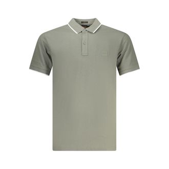 HUGO BOSS Mens Verde Cotton Slim Men Polo - Green - Size X-Large