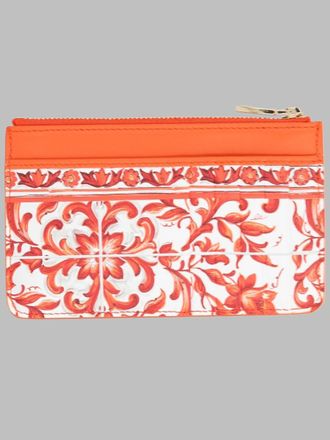 Dolce & Gabbana Calf Leather Card Case - Orange