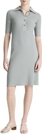 Vince Elbow Sleeve Polo Mini Dress