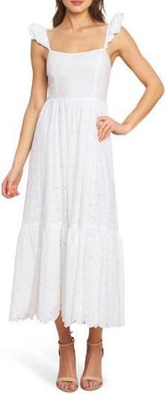 Flying Tomato Embroidered Eyelet Cotton Sundress in White at Nordstrom Rack, Size Medium