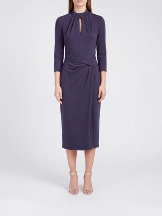 Giorgio Armani Long-Sleeved Midi Sheath Dress in Viscose Blend