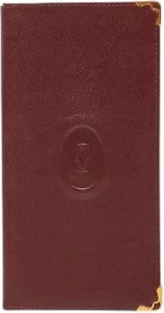 Cartier Pre-owned Wallets, female, Red, Size: ONE SIZE Pre-owned Must Line Leather Long Wallet