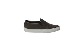 Common Projects Tournament Slip-On Sneakers in Grey Leather