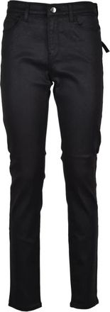Emporio Armani Skinny Gommato Jeans - Dames - Slim Fit Jeans - Zwart - W27 - Katoen - Jeans