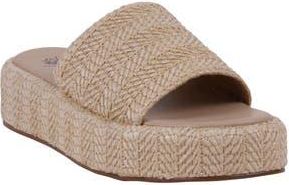 GC SHOES Evie Platform Slide Sandal in Natural at Nordstrom Rack, Size 8.5