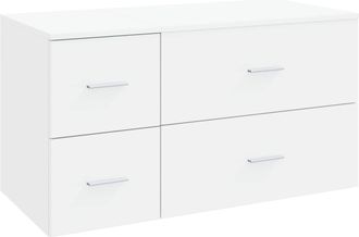 vidaXL Juego De Muebles De Ba&ntilde;o 2 Uds. Blanco Madera De Ingenier&iacute;a Vidaxl