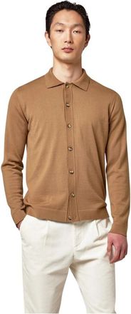 Alpha Studio Camicia M/L Urban Merinos - Heren - Vesten - Bruin - 2XL - Truien & Vesten