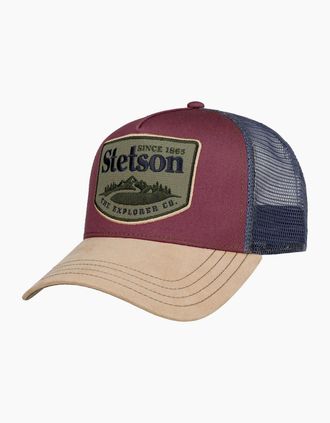 Stetson Mens Stetson Trucker Cap - Explorer Co Beige Wine