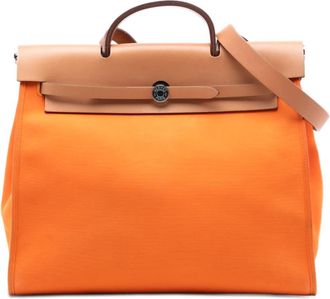 Herm&egrave;s Pre-owned Hermes Toile Herbag Zip 39 Ladies [P]