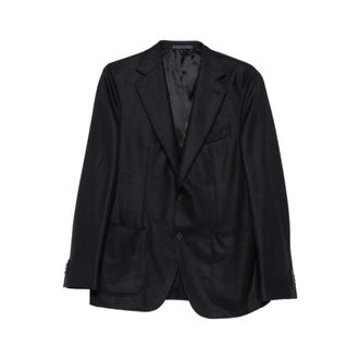 Caruso Heren, Jassen, Blauw, Maat: XL Wol