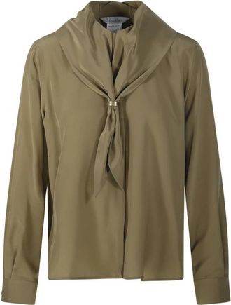 Max Mara Dry Shirt - Dames - Blouses - Bruin - L - Overhemden