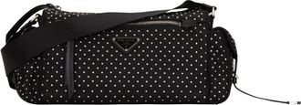 Prada Schoudertas van stof - Dames - Schoudertassen - Zwart - ONE Size - Tassen