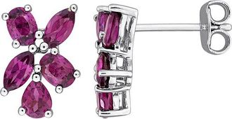 Rina Limor Silver 1.88 Ct. Tw. Rhodolite Stud Earrings