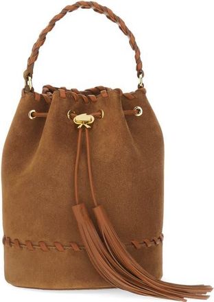 Gianvito Rossi Sienna Zaira Crossbody Bag in Light Brown Suede at Nordstrom