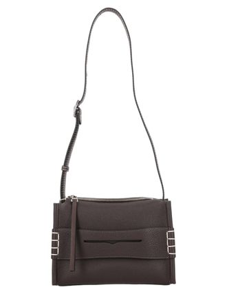 J.W.Anderson Textured Leather Rectangular Shoulder Bag with Zip Closure