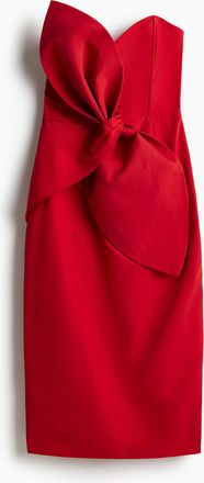 H&M Bleistiftkleid mit Schleife - Red