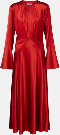 Veronica Beard Abito midi Ezri in raso di misto seta