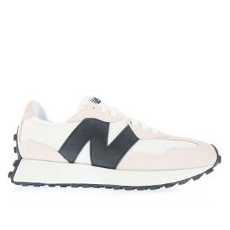 New Balance Mens 327 Trainers in White Black - Black & Silver Mesh - Size UK 10