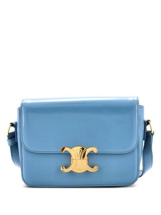 Celine Triomphe Shoulder Bag Smooth Calfskin Teen crossbody bag - Blu