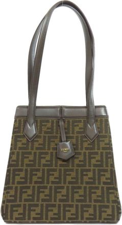 Fendi Brown Canvas Tote Bag (Pre-Owned)