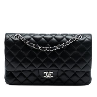 Chanel Tweedehands Medium Classic Lamsleer Dubbele Klep