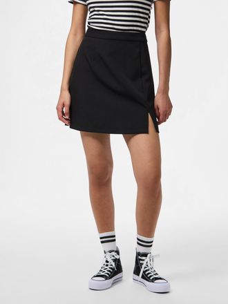 Pieces Minirock PIECES PCBOZZY HW SLIT SKIRT NOOS BC, Damen, Gr. XL (42), schwarz, Web, Obermaterial: 88% Polyester, 12% Elasthan, unifarben, mini, R&ouml;cke Min