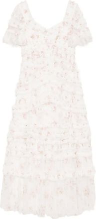 Needle & Thread Abito da sera Magnolia Ditsy - Bianco