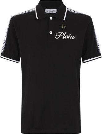 Philipp Plein Piquet Polo T-Shirt - Heren - Polos - Zwart - S - Katoen - Tops