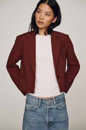 Maeve Crop Boxy Blazer Jacket