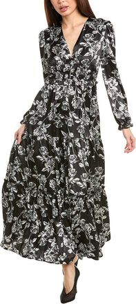 Gracia Satin Tiered Maxi Dress