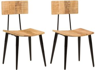 vidaXL Vidaxl - Dining Chairs 2 pcs 44x40x80 cm Solid Wood Mango